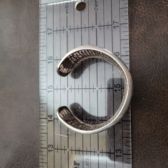 Silpada 925 Sterling Silver Cuff Bracelet Mesh Design - Picture 9 of 9